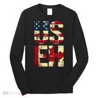 Us Eh America Canada Flag Funny American Canadian Long Sleeve Shirt thumb 0