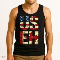 Us Eh America Canada Flag Funny American Canadian Tank Top thumb 3