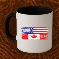 US EH Canada America Flag Maple Leaf Proud Canuck Roots Coffee Mug thumb 2
