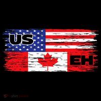 US EH Canada America Flag Maple Leaf Proud Canuck Roots Ornament thumb 1