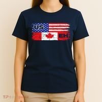 US EH Canada America Flag Maple Leaf Proud Canuck Roots T-Shirt thumb 4