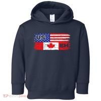 US EH Canada America Flag Maple Leaf Proud Canuck Roots Toddler Hoodie thumb 0
