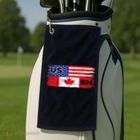 US EH Canada America Flag Maple Leaf Proud Canuck Roots Golf Towel thumb 2