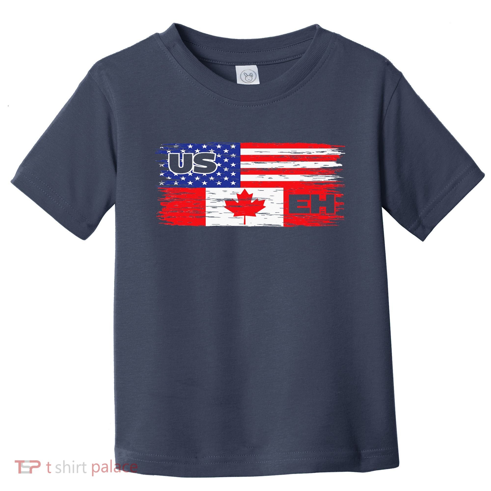 US EH Canada America Flag Maple Leaf Proud Canuck Roots Toddler T-Shirt