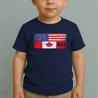 US EH Canada America Flag Maple Leaf Proud Canuck Roots Toddler T-Shirt thumb 2