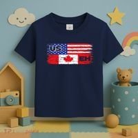 US EH Canada America Flag Maple Leaf Proud Canuck Roots Toddler T-Shirt thumb 3