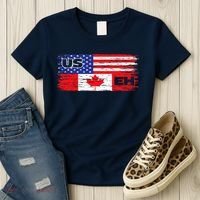 US EH Canada America Flag Maple Leaf Proud Canuck Roots Women's T-Shirt thumb 3
