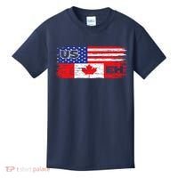 US EH Canada America Flag Maple Leaf Proud Canuck Roots Kids T-Shirt thumb 0