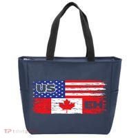 US EH Canada America Flag Maple Leaf Proud Canuck Roots Tote Bag thumb 0