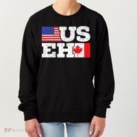 US EH Canada America Flag Maple Leaf Proud Canuck Roots Women's Sweatshirt thumb 0