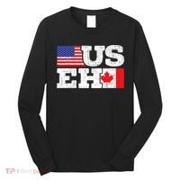 US EH Canada America Flag Maple Leaf Proud Canuck Roots Long Sleeve Shirt thumb 0