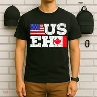 US EH Canada America Flag Maple Leaf Proud Canuck Roots T-Shirt thumb 6