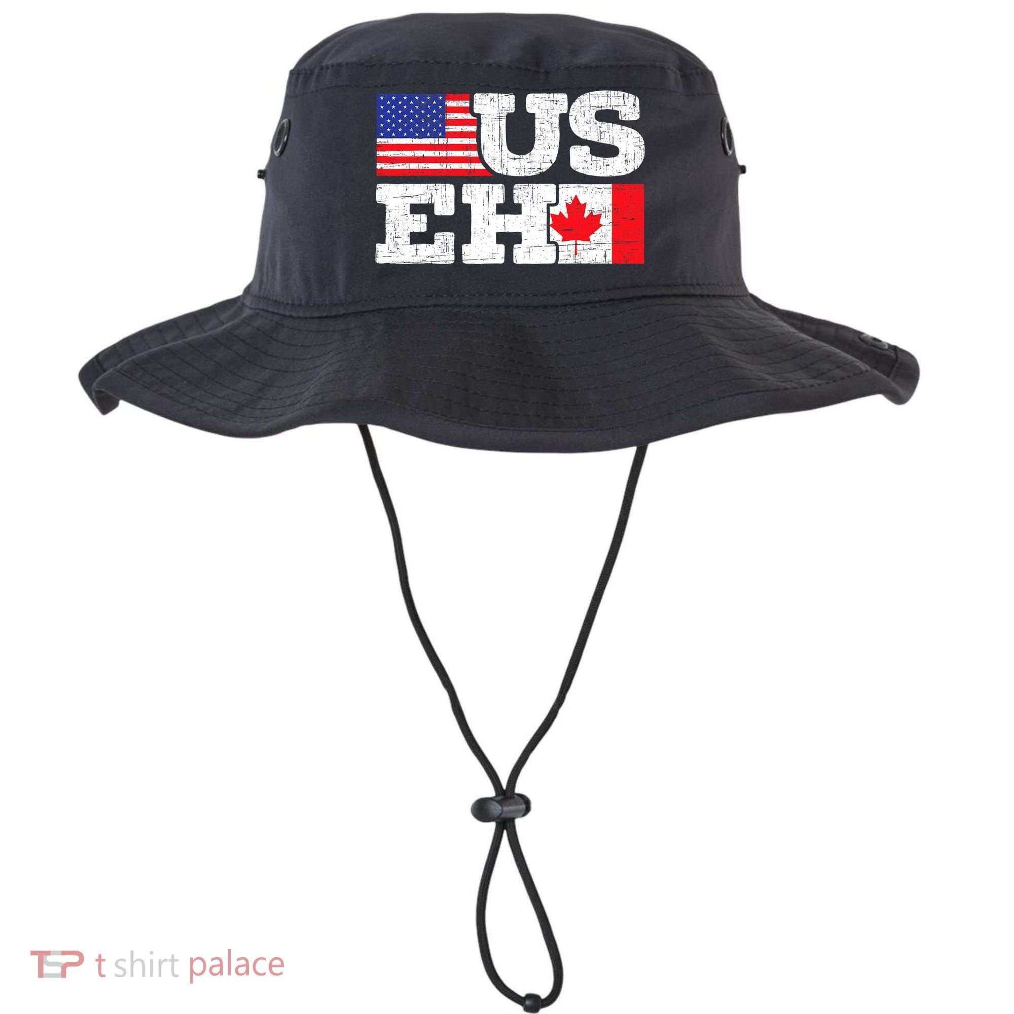 US EH Canada America Flag Maple Leaf Proud Canuck Roots Bucket Hat
