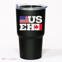 US EH Canada America Flag Maple Leaf Proud Canuck Roots Tumbler thumb 0