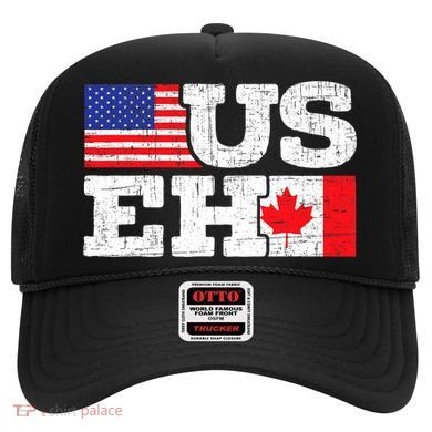 US EH Canada America Flag Maple Leaf Proud Canuck Roots Hat