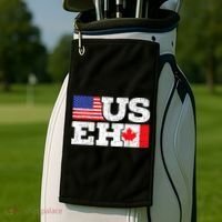 US EH Canada America Flag Maple Leaf Proud Canuck Roots Golf Towel thumb 2