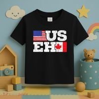 US EH Canada America Flag Maple Leaf Proud Canuck Roots Toddler T-Shirt thumb 3