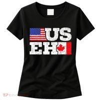 US EH Canada America Flag Maple Leaf Proud Canuck Roots Women's T-Shirt thumb 0