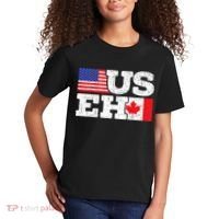 US EH Canada America Flag Maple Leaf Proud Canuck Roots Kids T-Shirt thumb 2