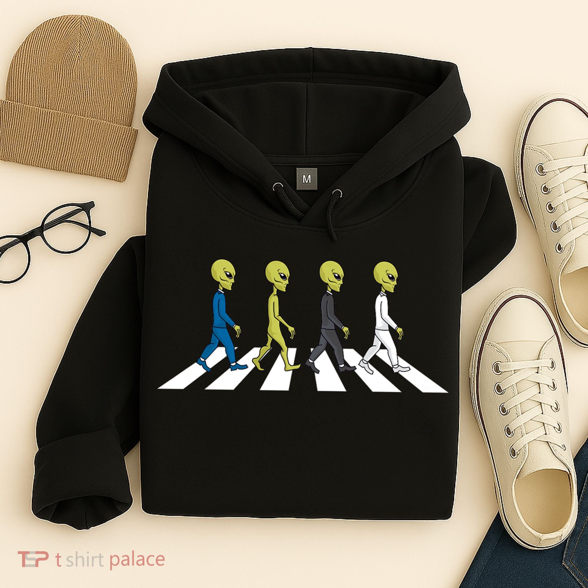 Ufo Extraterrestrial Crossing Alien Hoodie