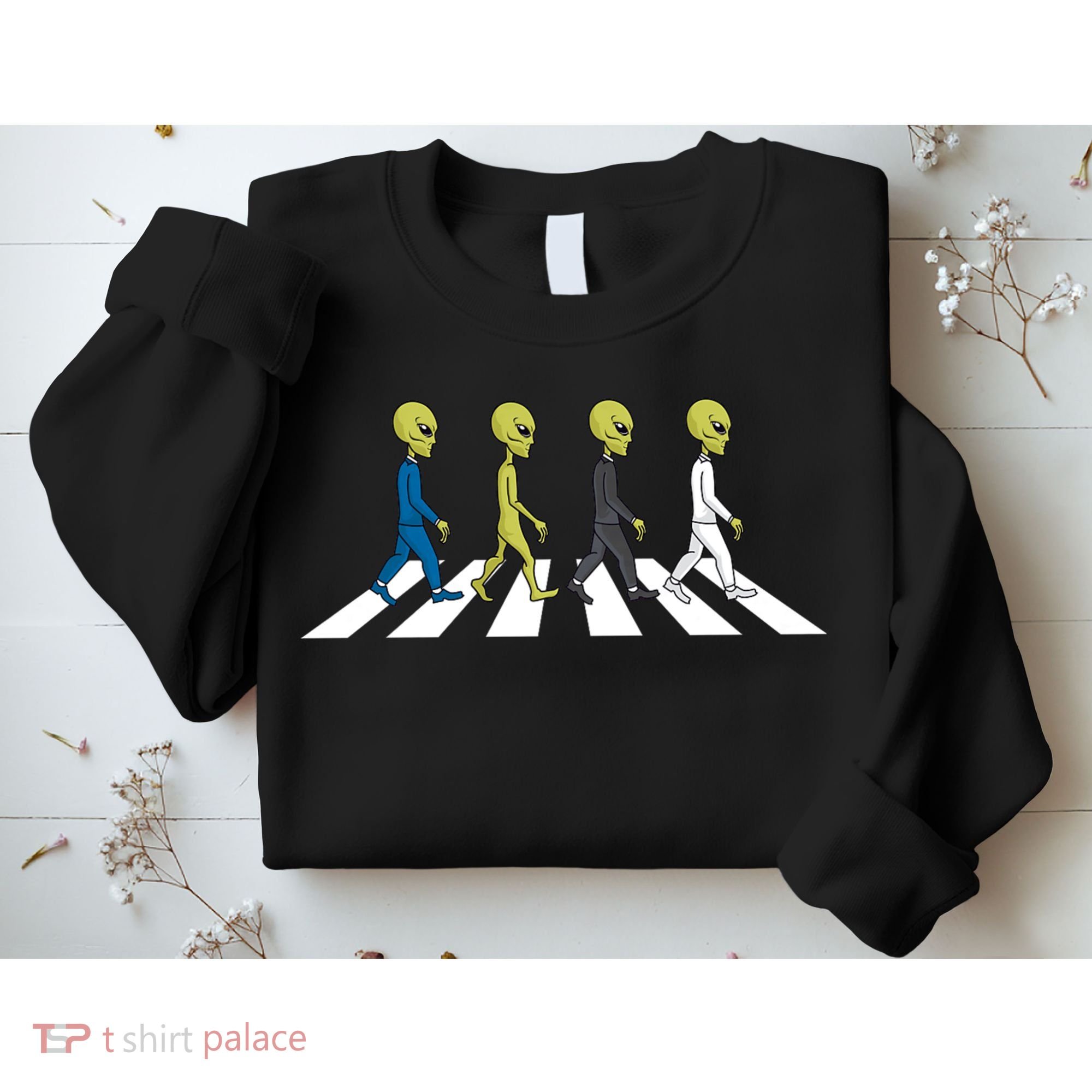Ufo Extraterrestrial Crossing Alien Sweatshirt
