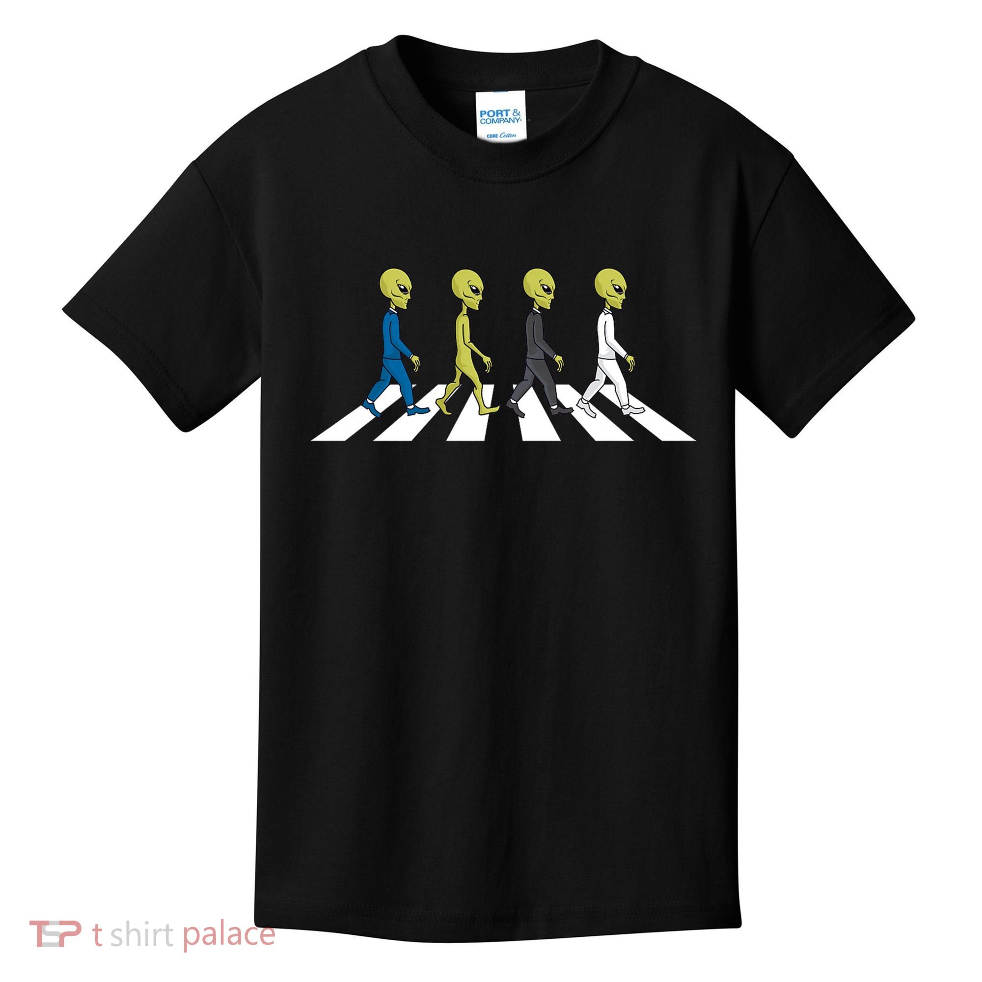 Ufo Extraterrestrial Crossing Alien Kids T-Shirt