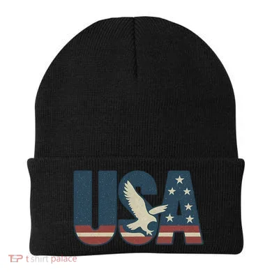 USA Eagle Emblem Beanie