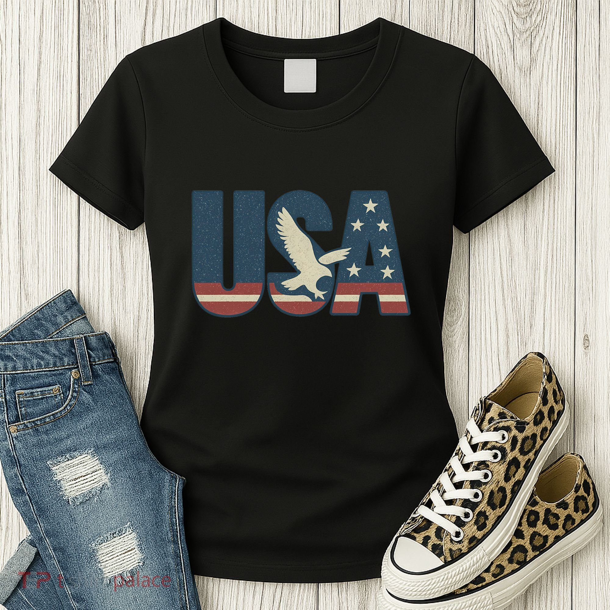 USA Eagle Emblem Women's T-Shirt