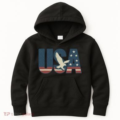 USA Eagle Emblem Kids Hoodie