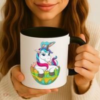 Unicorn Easter Egg Coffee Mug thumb 3