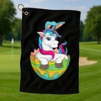 Unicorn Easter Egg Golf Towel thumb 1