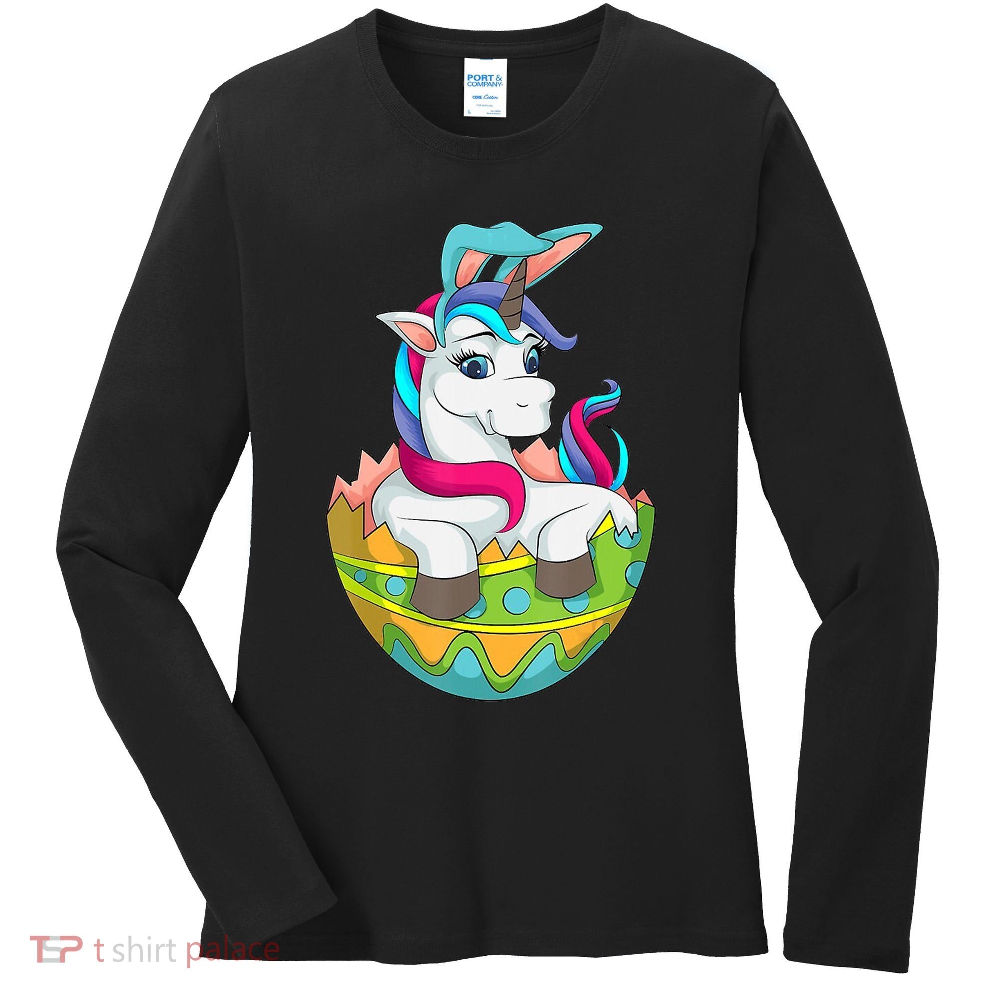 Unicorn Easter Egg Women's Long Sleeve Shirt
