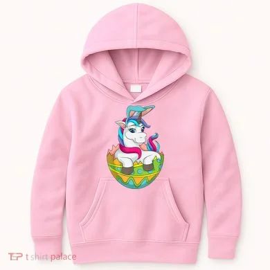 Unicorn Easter Egg Kids Hoodie