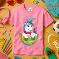 Unicorn Easter Egg Kids T-Shirt thumb 3