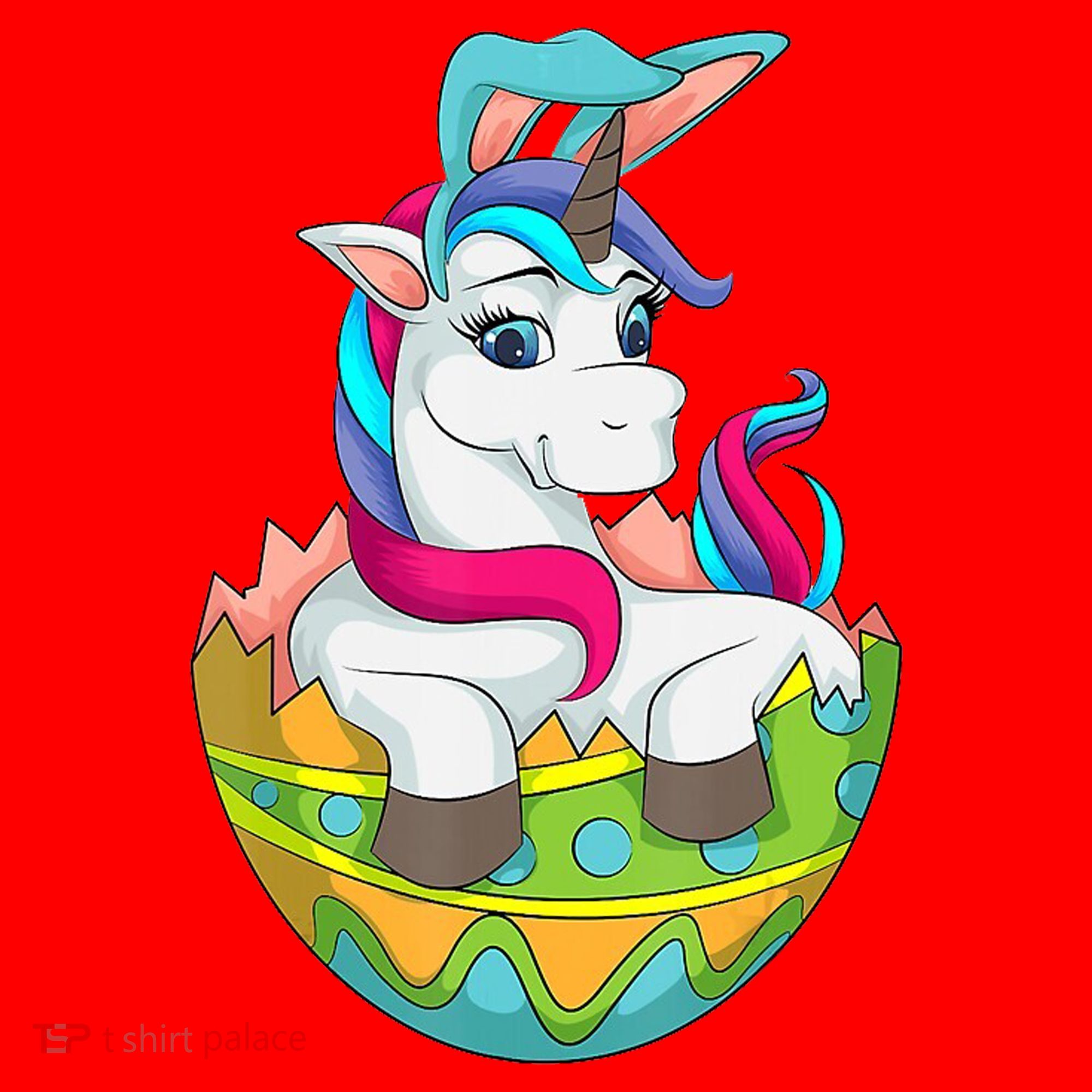 Unicorn Easter Egg Santa Hat
