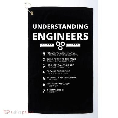 Understanding Engineers  Funny Sarcastic Engineering Gift Golf Towel