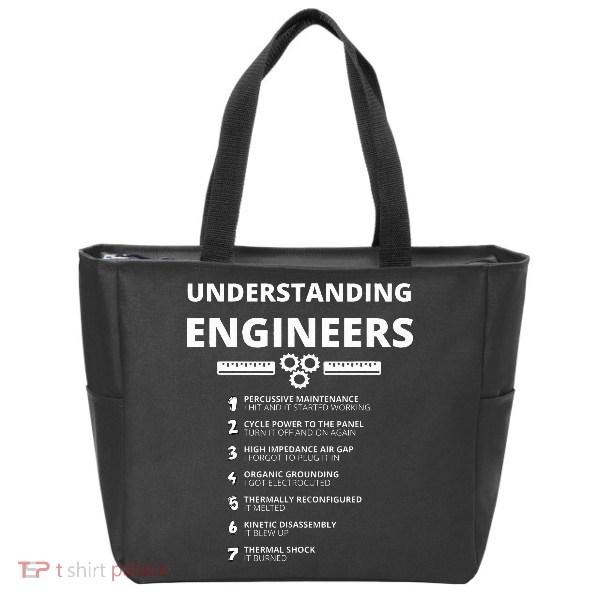 Understanding Engineers  Funny Sarcastic Engineering Gift Tote Bag