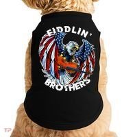 USA Eagle Fiddlin Brothers Violin Music Rock Patriot Flight Doggie Tank thumb 0