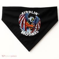 USA Eagle Fiddlin Brothers Violin Music Rock Patriot Flight USA-Made Doggie Bandana thumb 0