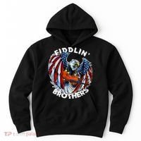 USA Eagle Fiddlin Brothers Violin Music Rock Patriot Flight Hoodie thumb 0