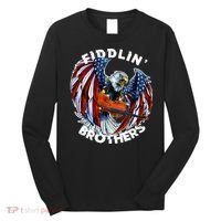 USA Eagle Fiddlin Brothers Violin Music Rock Patriot Flight Long Sleeve Shirt thumb 0