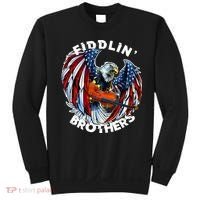 USA Eagle Fiddlin Brothers Violin Music Rock Patriot Flight Sweatshirt thumb 0