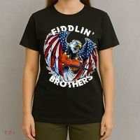 USA Eagle Fiddlin Brothers Violin Music Rock Patriot Flight T-Shirt thumb 4