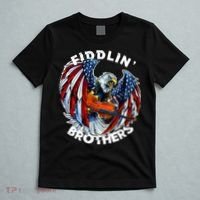 USA Eagle Fiddlin Brothers Violin Music Rock Patriot Flight T-Shirt thumb 5