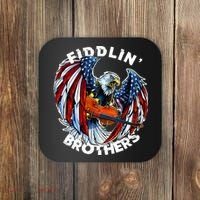 USA Eagle Fiddlin Brothers Violin Music Rock Patriot Flight Coaster thumb 0