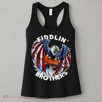 USA Eagle Fiddlin Brothers Violin Music Rock Patriot Flight Women's Tank Top thumb 3