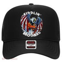 USA Eagle Fiddlin Brothers Violin Music Rock Patriot Flight Hat thumb 0