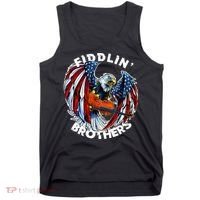 USA Eagle Fiddlin Brothers Violin Music Rock Patriot Flight Tank Top thumb 0