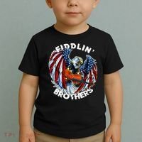 USA Eagle Fiddlin Brothers Violin Music Rock Patriot Flight Toddler T-Shirt thumb 2