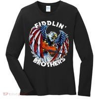 USA Eagle Fiddlin Brothers Violin Music Rock Patriot Flight Women's Long Sleeve Shirt thumb 0